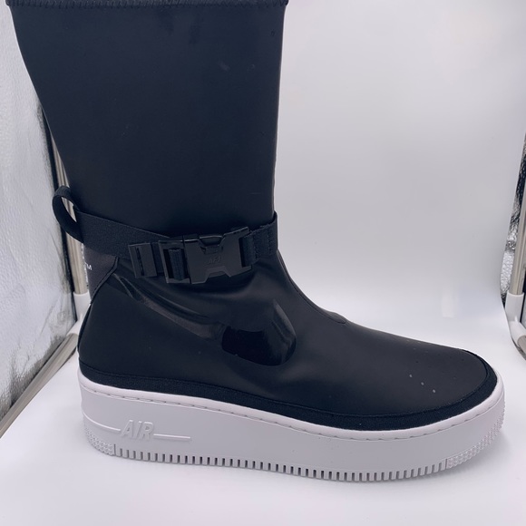 Nike W AF1 Sage Hi "Black/Black-White" - Picture 6 of 8